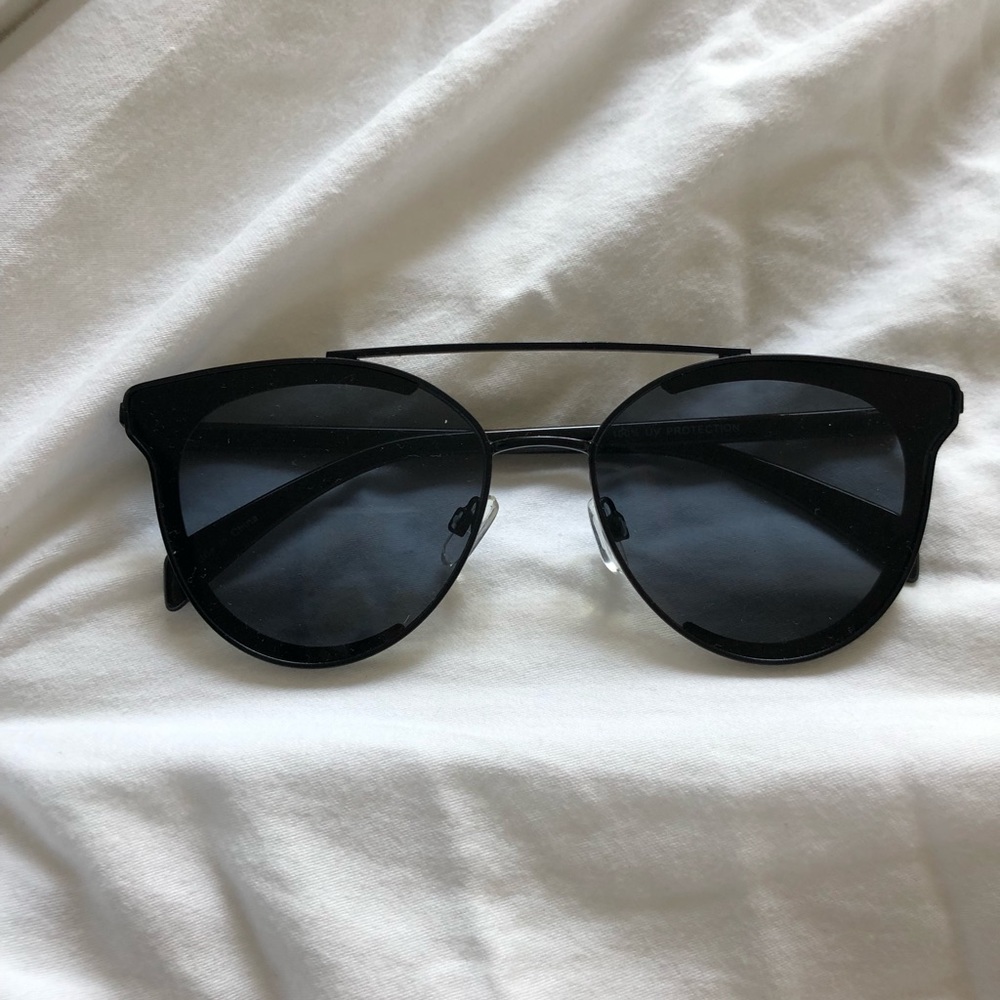 B.P.  Black Aviator Sunglasses